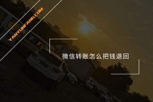 微信转账怎么把钱退回？