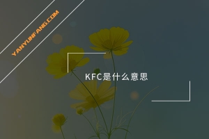 KFC是什么意思？