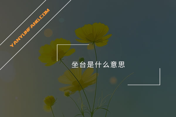 坐台是什么意思？